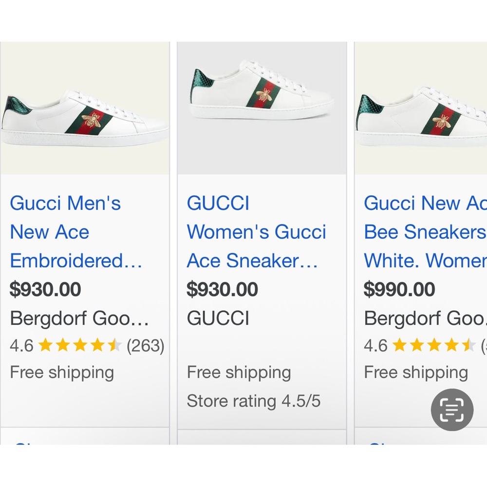 Gucci White and Green Sneakers with Red Accents - Picture 9 of 9